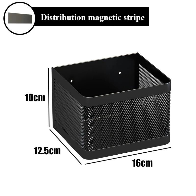 Magnetic Refrigerator Side Storage Rack Iron Saves Space, Side Hanging Basket Kitchen Organizer Shelf Family Summary Rack