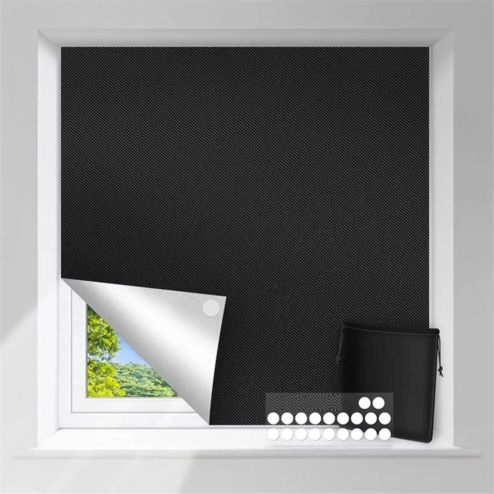 Portable Blackout Shades Film No Drill Travel Blinds 145 X 300cm