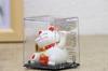 Castle Enterprises Mini Waving Solar Set of Bulk A Delightful Japanese Souvenir for Comes in a Clear Case Maneki-neko (Lucky Cat) [Gold Bag] (White)