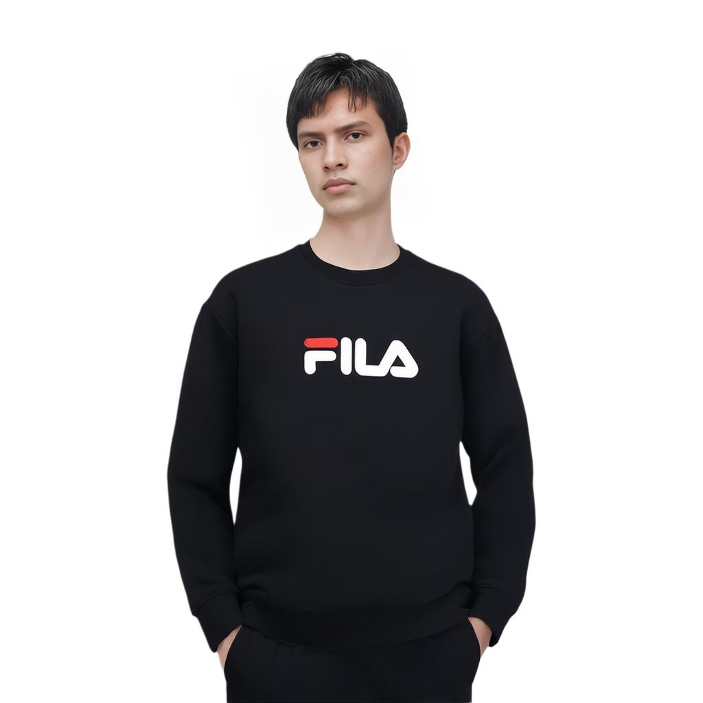 Fila Original Simple Classic Casual Soft Comfortable Loose Pullover Sweatshirt Unisex Sweatshirt F51U549202F-BK