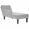 VidaXL Chaise Longue Avec Accoudoir Droit Gris Nuage Tissu, Fauteuil, Fauteuil De Détente, Chaise Longue Rembourrée, 4009805