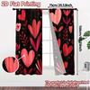 2D Flat Printing  JIT 2pcs   Curtains (Without Rod) HeartGarden Drapes Modern Light Filtering Curtains Fabric Curtains Decorations