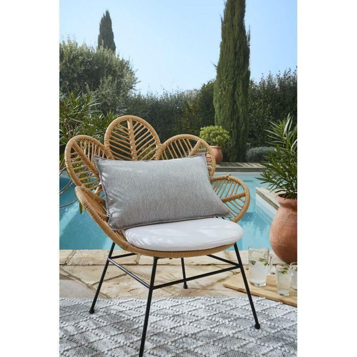 Housse de coussin "Naïa Outdoor" toutes dimensions L'effet Papillon - Naîa Galet - Housse de coussin 40 x 60 cm