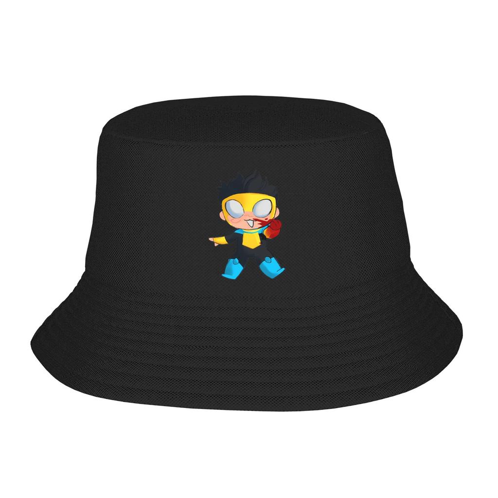 Unisex Bucket Hat Invincible Chibi Omniman Summer Travel Headwear Lightweight Outdoor Sport Fishing Hat Bob Dropshipping