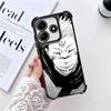 Cool Black JUJUSU Anime Soft Phone Case For Xiaomi Redmi Note 14 15 Pro Plus 13 12 11S 11T 5G 10 9S 9 Plating Anti-Fall Fundas