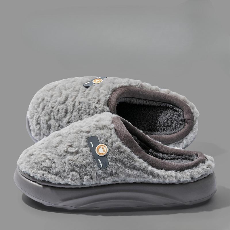 

Хлопковые туфли на толстой подошве и противоскользящие тапочки добавлены в женскую комнату для тепла. Fits 43-44 серый