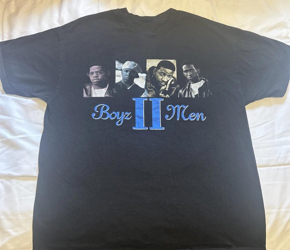Vintage 90s Boyz II Men All Around The World T Shirt Black All Size Gift HH225 Unisex T-Shirt XL