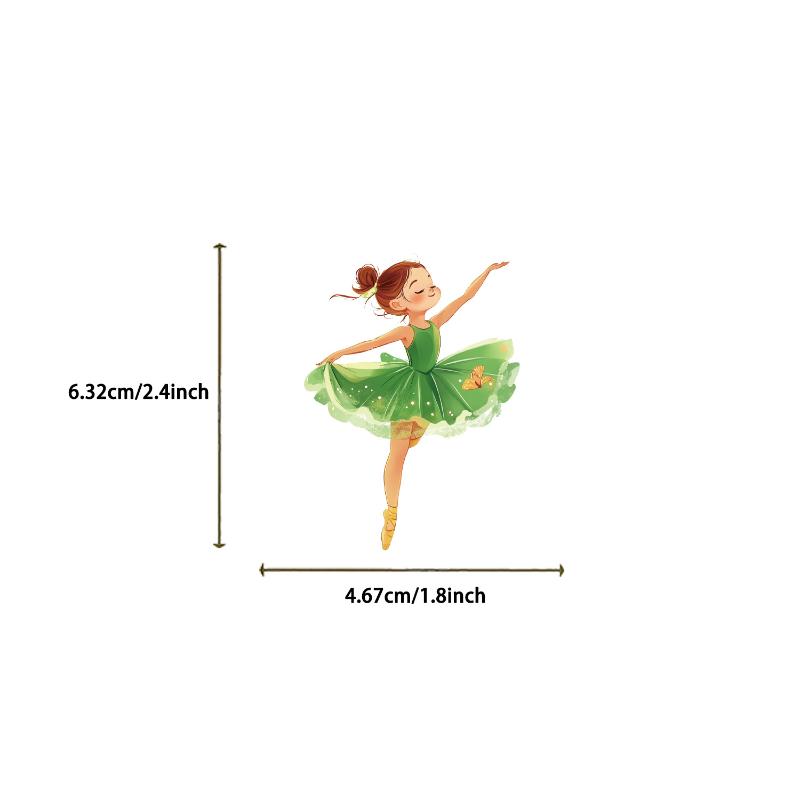 50Pcs Exquisite Girl Clothing Materials Phone Cases Laptop Ballet Girl Series Stickers Children'S Toy Pet Waterproof Decals