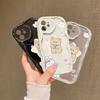 Cream pattern cute bear for iPhone17 mobile phone case Apple 16promax14/13 soft case 15 factory