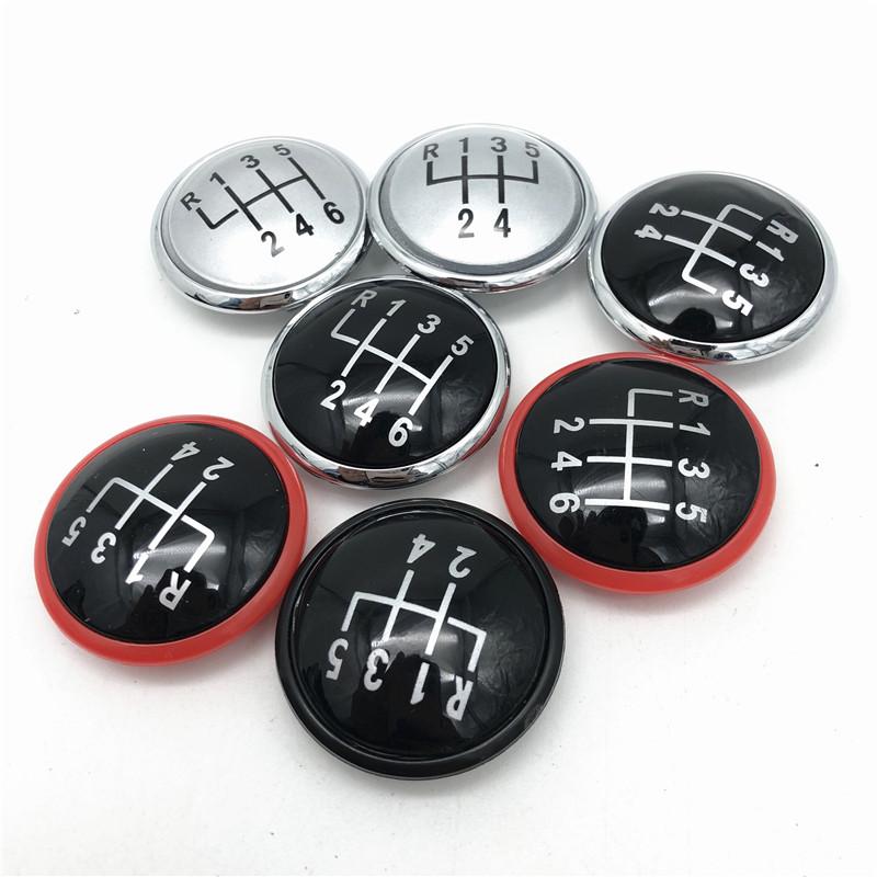 5/6 Speed Gear Shift Knob Top Cap Emblem Badge Cover For VW Volkswagen Golf Jetta MK3 MK4 GTI MK4 Bora Polo Seat Ibiza Caddy