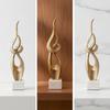 Abstract Sculpture with Base Contemporary Aluminum