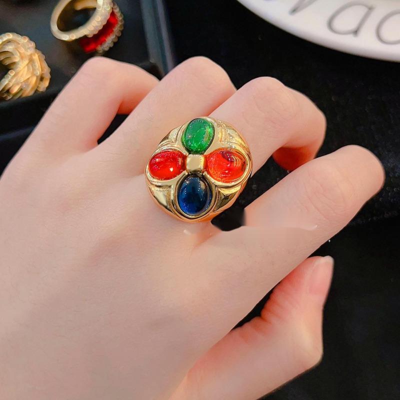 

Кольцо BELLA BOX из французского антикварное сокровище с инкрустацией и позолотой, подходящее для повседневной женской вечеринки No.7