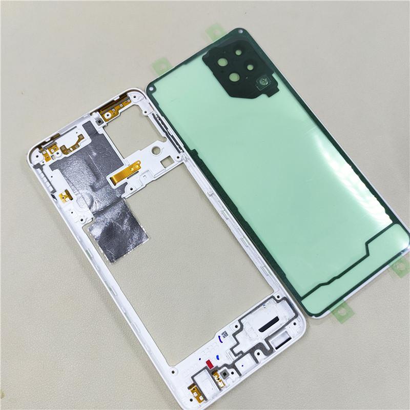 Full Housing Case For Samsung Galaxy A22 4G A225 Middle Frame + Battery Back Cover Rear With Camera Lens Repair Parts