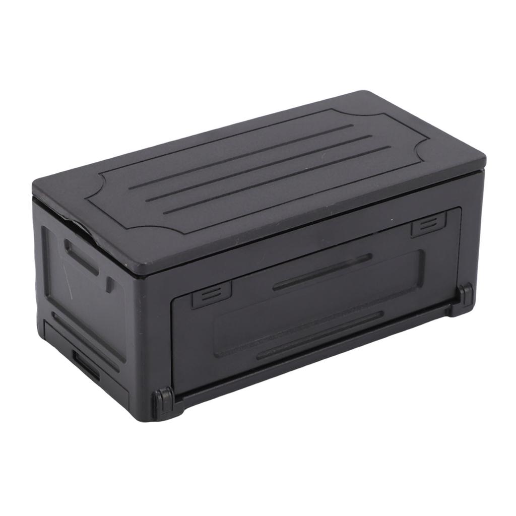 Dekoracyjne pudełko na model samochodu Symulowana skrzynka narzędziowa Walizka do przechowywania bagażu dla RC Pojazdu terenowego i inżynieryjnego Czarny