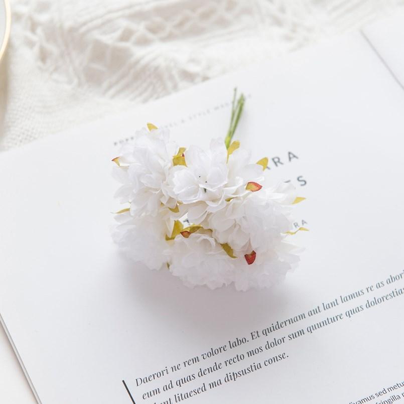 18PCS Artificial Flowers Christmas Decorations for Home Scrapbook Wedding Decorative Wreaths Diy Gifts Candy Box Silk Carnation