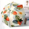 1pc Strawberry Garden Auto Umbrella - Auto Open/Close Folding Umbrella with Reinforced 8-Rib Frame, Portable 3-Fold Compact Umbrella, Christmas