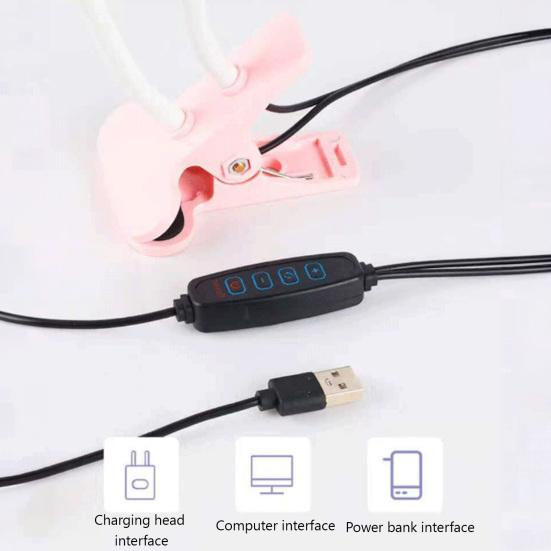 UV LED Nail Lamp Double-Headed Gooseneck Lamp with Clip for Gel Nails Manicure Dryer Curing Light for Home DIY Salon