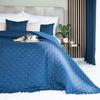 HERRINGBONE Decorative Bedspread - Deep Blue - 220x240 Cm