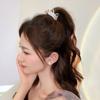 Light Luxury Rhinestone Metal Hair Claw Cat Ears Hair Clip Pearl Hairpin Women Girls Hair Styling Hair Acacessories
