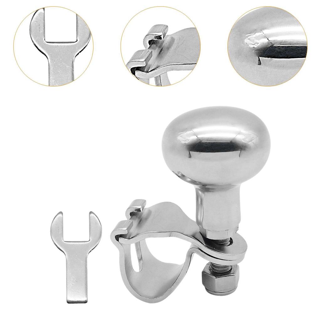 Marine Boat Steering Wheel Knob Aluminum with Wrench Sturdy Maneuvering Knob