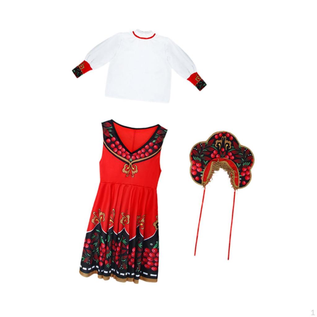 Folk Clothing Russian Girls Cosplay Costume Dress for Performance