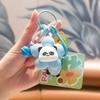 Pvc Flower Colorful Panda Keychain Adorable Key Chain Accessory For Car Bag And