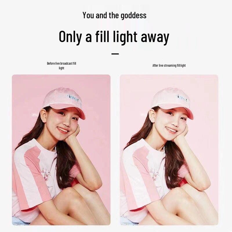 Multifunctional Desktop Tripod with Phone Holder & Fill Light for Live Streaming and Photography