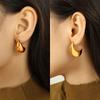 stud earrings women's cold wind metal water drop earrings simple no earrings trendy European and American style