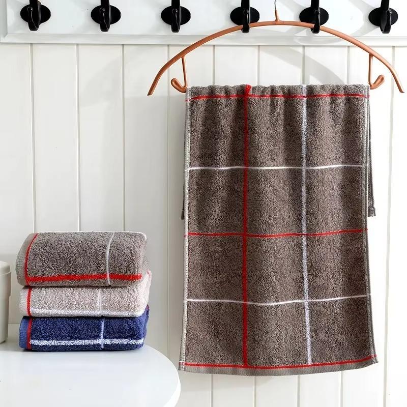1pc Plaid Hand Towel Household Adult Hand Towel Soft Skin-friendly Face Towel Absorbent Towel For Home Bathroom Bathroom Supplie