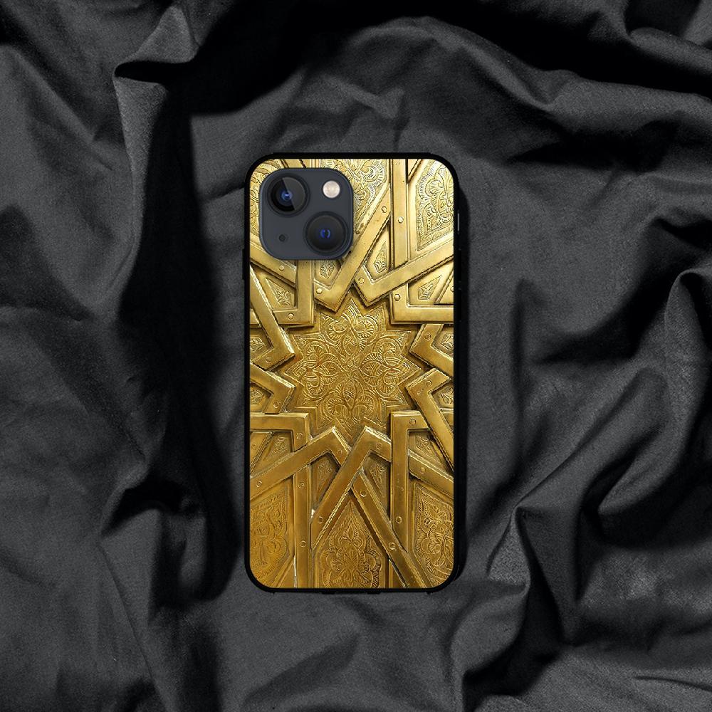 Luxurious Gold Art Apple Phone Case Cover Coque For Iphone Xiaomi Mi Samsung Galaxy Redmi Note A S 11 12 13 14 15 22 23 24 5G Pro Plus Max Fe Ultra