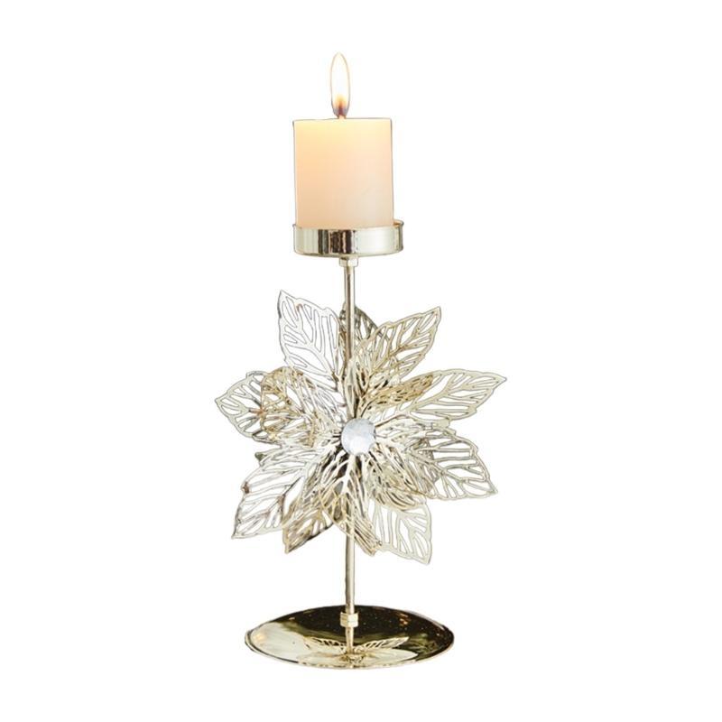 Christmas Holders Christmas Iron Art Candlestick Table Ornament Home Xmases Party Decors Decorative Stand