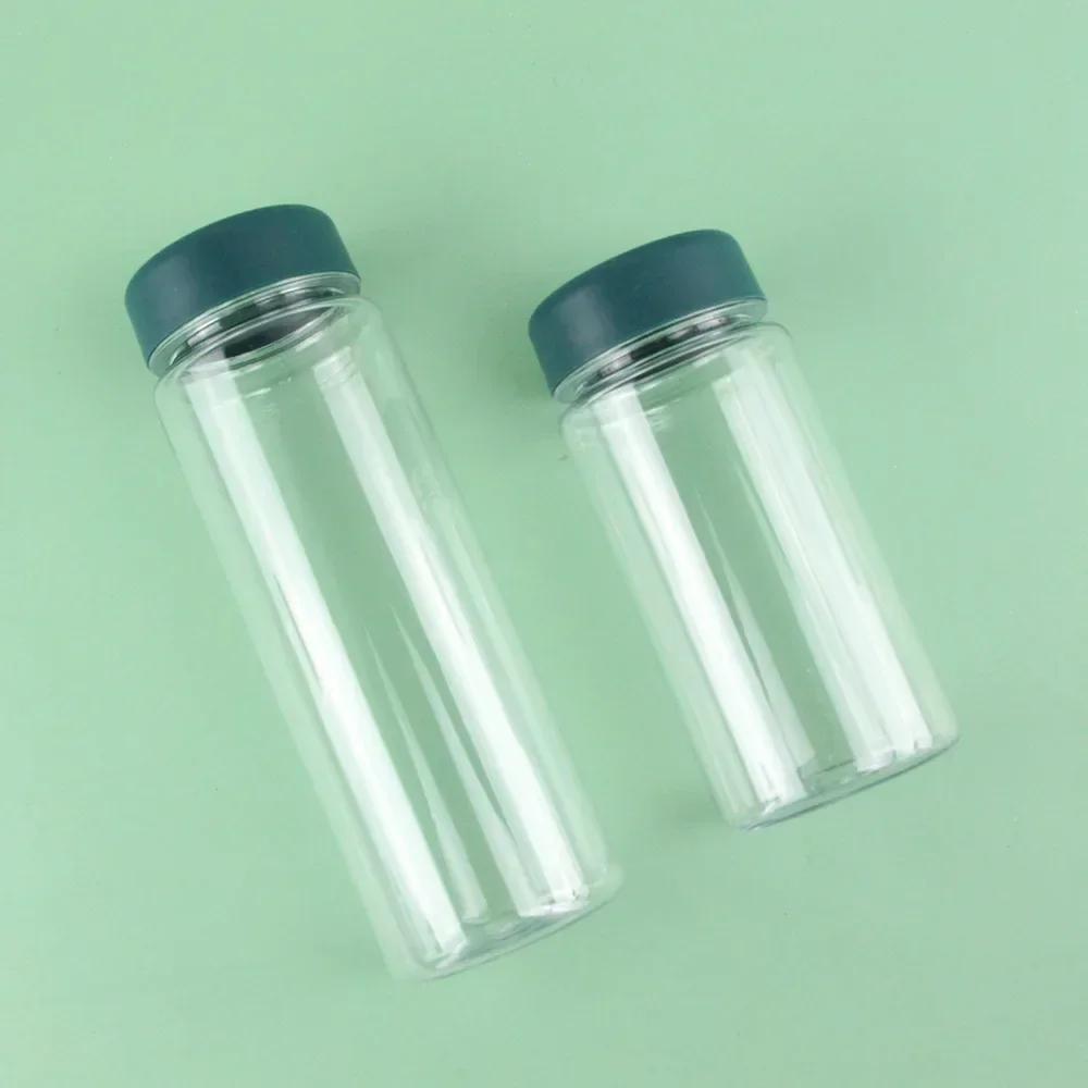 Sport Water Bottle Portable Plastic Water Cup Simple Transparent Cup Large Capacity Space Cup Outdoor Camping Drinking Tool