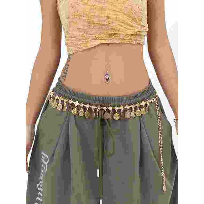 Jazz dance fart curtain hip scarf exotic ethnic style shawl scarf multifunctional belt accessories vintage niche waist chain