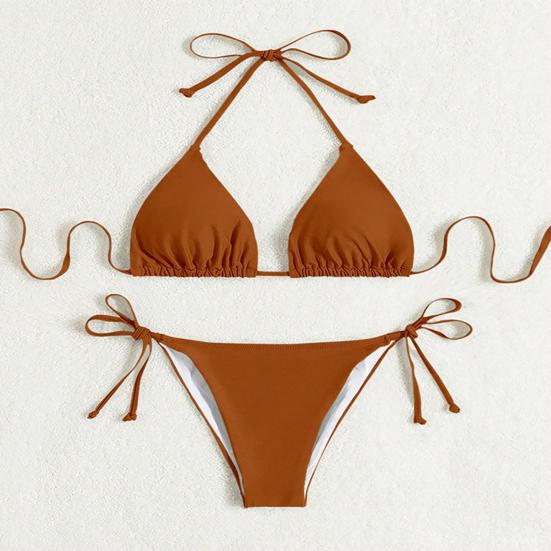 Women's Sexy Bikini Set Halter String Tie Side Two Piece Swimsuit Mini Triangle
