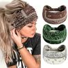 Women's  Boho Cotton Printed Headband Sports Band Striped Headband A Wide Edge Yoga Headband Soft Hair Band Headdress Bundle Women Girls Hair Band