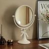 Oval Makeup Mirror Light Luxury Desktop Stand Mirror Makeup Tool Bow Vanity Mirror  TableTop