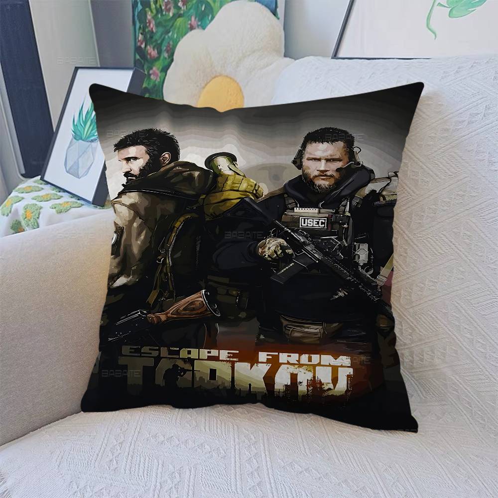 Game Escape From T-Tarkov Pillow Cover for Bedroom Room and Living Room Sofa Decorative Cushion Cover