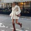 2024 Women's Fashion Large Lapel Faux Fur Cotton Coat for Fall & Winter Warmth