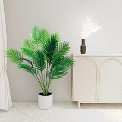 Artificial Areca Palm Plant Fake Tropical Palm Tree UV Resistant Faux Green Plant for Sunday Floral Arrangement Hawaiian Luau