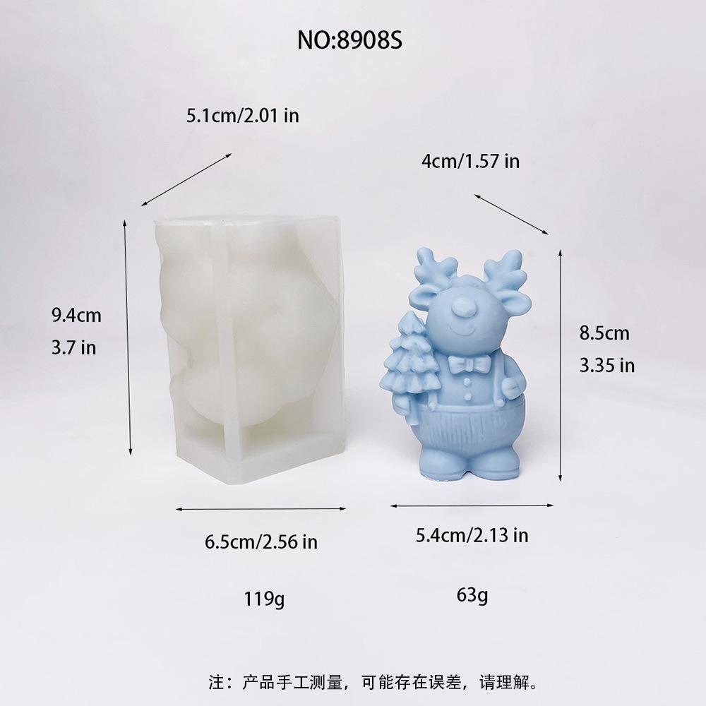 

Маленький олень с рождественской елкой, силиконовая форма, DIY 3D формы для свечей
