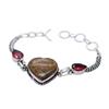 Jasper Red Garnet Gemstone Silver Plated Handmade Bracelet Jewelry BR127