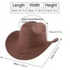 Windproof Cowboy Cap with PU Hat Belt and Wide Brims Design for Enhancing Sun Protections In Outdoor Activity Essential