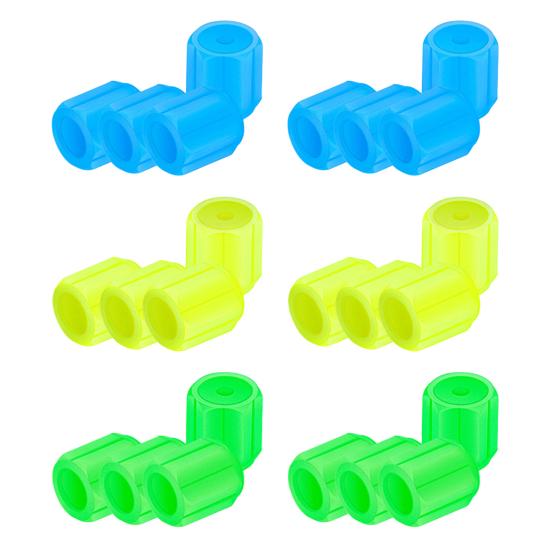 Glowing Car Tire Valve Caps Waterproof Glow In The Dark Tire Lights Night Safety Light Universal Bicycle Stem Covers for Car Truck SUV Motorcycle