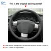 Perforiertes Leder Black-Line Handgenähter Lenkradbezug für Ford Focus 2 2005 2006 2007 2008 2009 2010 2011