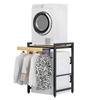 Space-Saving Over Washer Storage Shelf Utility Rack with Countertop for Laundry Room Organization Washing Machine Organizer