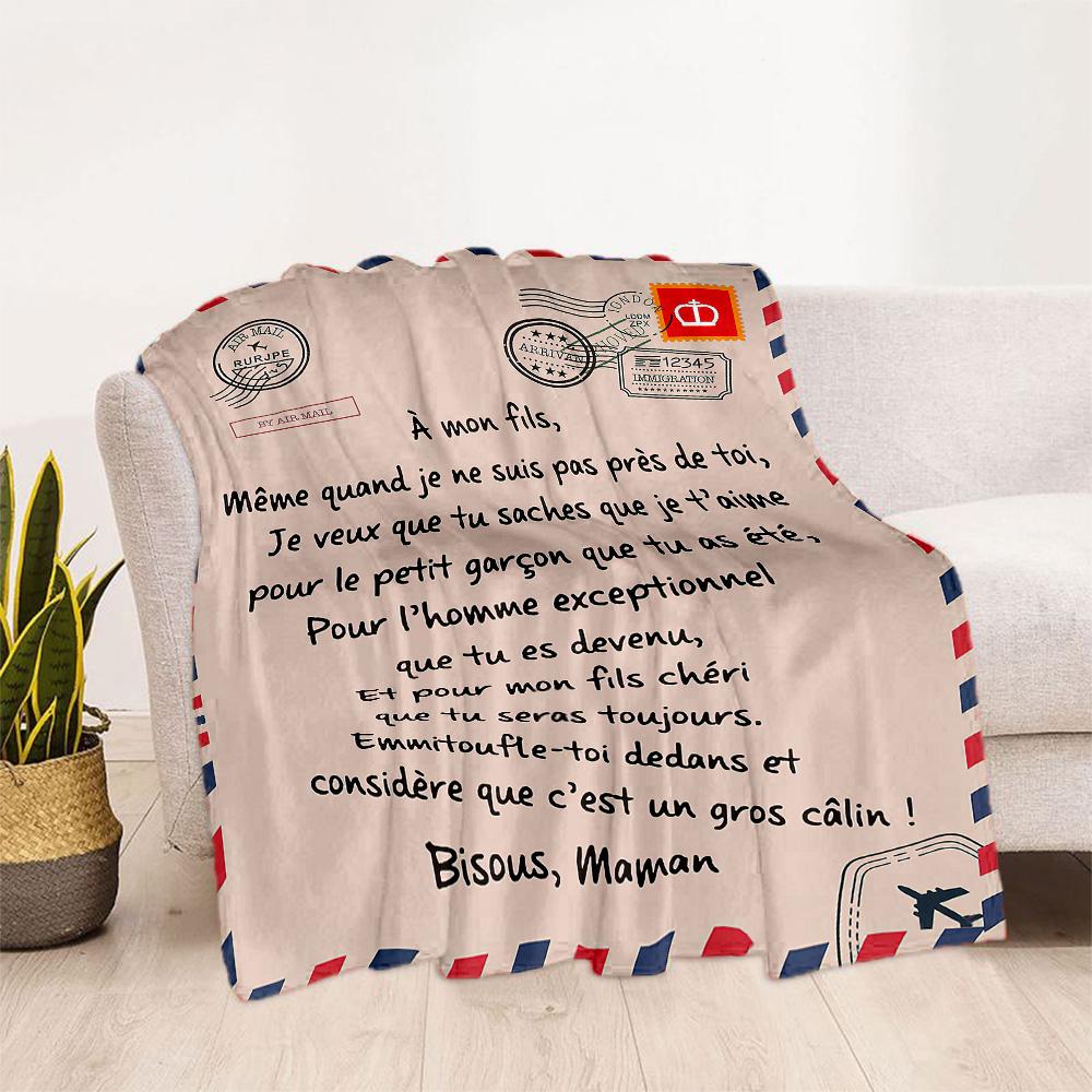 Love Letter To Son Blankets are suitable for living rooms,making them an ideal choice for outdoor travel and gifts.