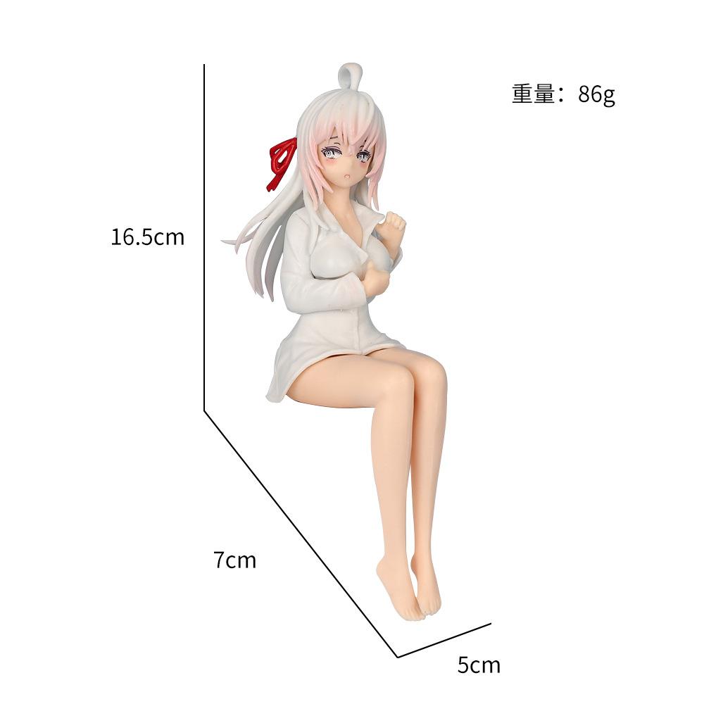 

Alya Pajama Style Anime Figure Alisa Mikhailovna Kujou Sitting Pose Girl Statue Car Dashboard Desktop Decor For Anime Collectors