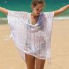 V-neck Hollow Out Swimsuit Cover Up Oversized Beach Wear Leisure Knitted Bikini Cover Up  Pool