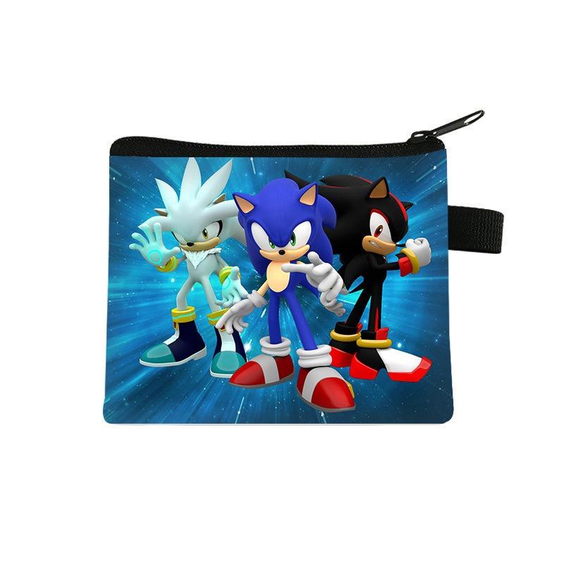 New Sonic Children's Change Bag Mini Bag Key Coin Headphone Bag Cute Cartoon Polyester Wallet