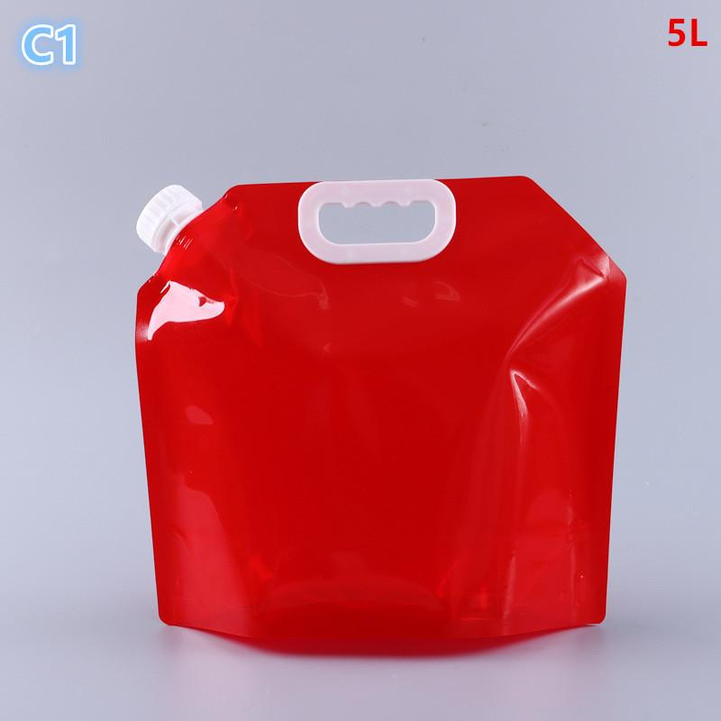 5L Folding Beer Bag Transparent Beer Packaging Suction Nozzle Bag Takeaway Beer Bag Hand-Held Valve Mouth Water Storage Bag